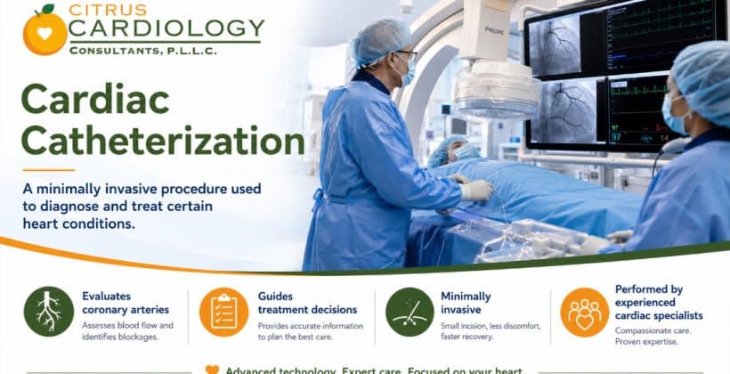 What is cardiac catheterization and why is it performed?